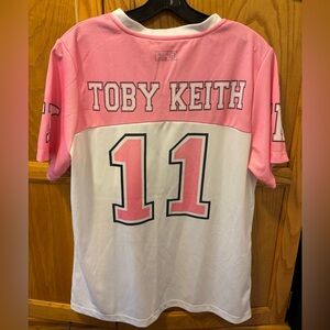 Pink and White Women's Jersey
